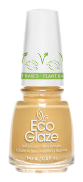 Eco Glaze Bella Terra beige nail polish, a smooth, plant-based formula providing a natural beige shade with a glossy finish.